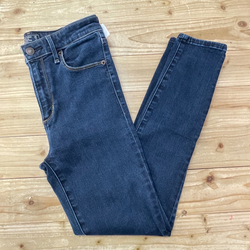 Abercrombie & Fitch Simone High Rise‎ Ankle Jeans Womens 26/2R Dark Wash Skinny